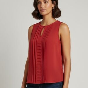 Vince Camuto Red Sleeveless Blouse Size M